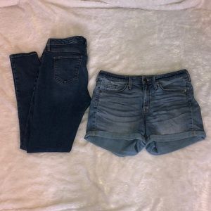 jeans + shorts